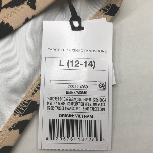 Shade And Shore Women's Size Large 12-14 Extra Cheeky Bikini Swim Bottom New - Picture 4 of 8